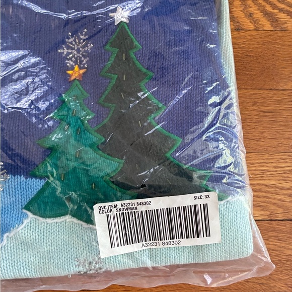 The Quacker Factory QVC Christmas Holiday Cardigan Sweater, NEW - Size 3X - Picture 4 of 7